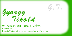 gyorgy tipold business card